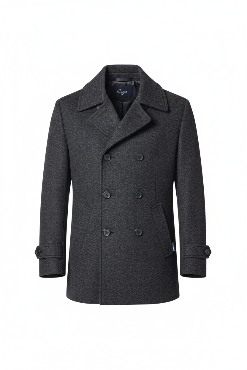 Classic Double-Breasted Peacoat zdjęcie 1