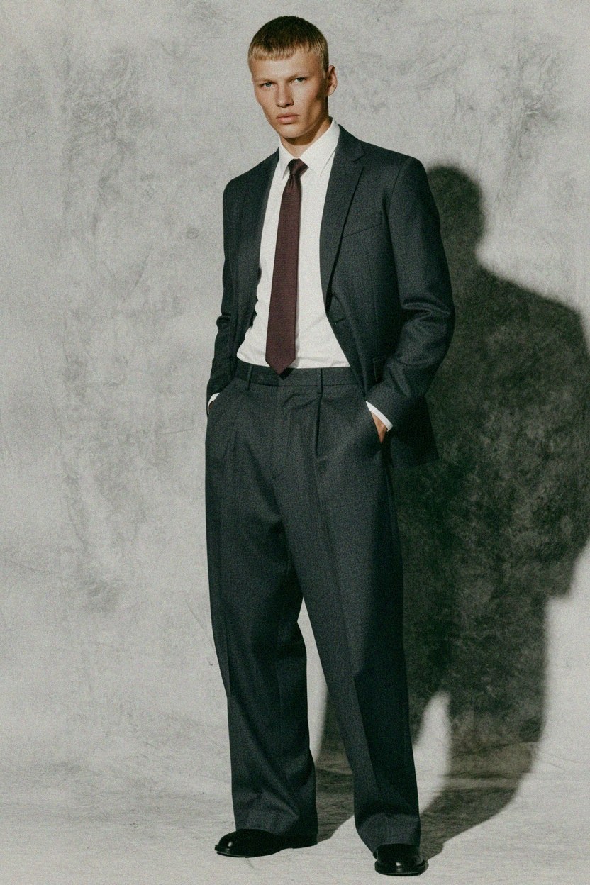 Classic Brown Textured Tie zdjęcie 2