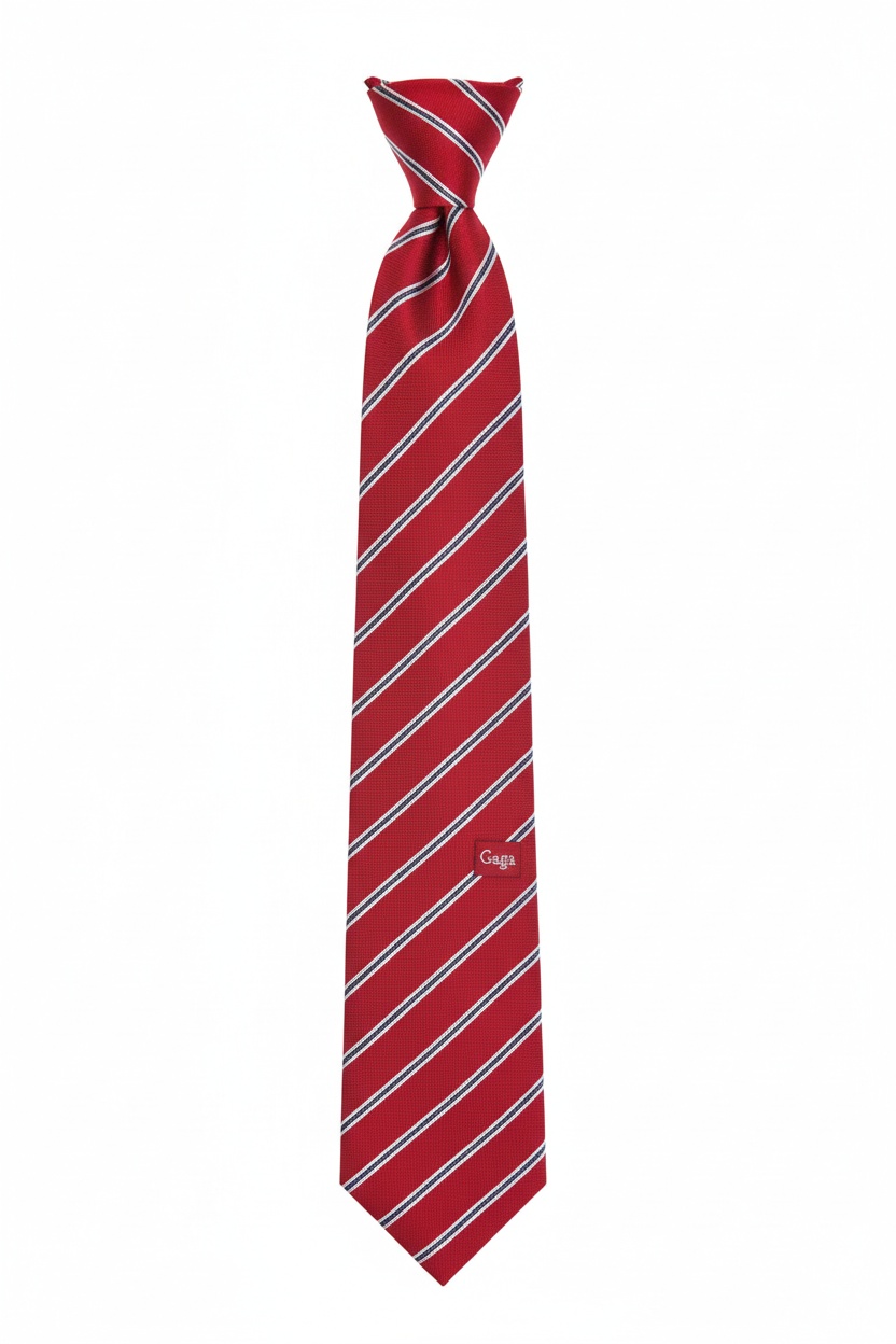 Classic Red Striped Necktie zdjęcie 1
