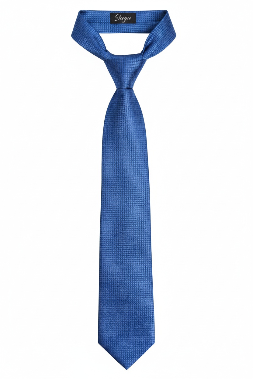 Elegant Blue Textured Necktie zdjęcie 1
