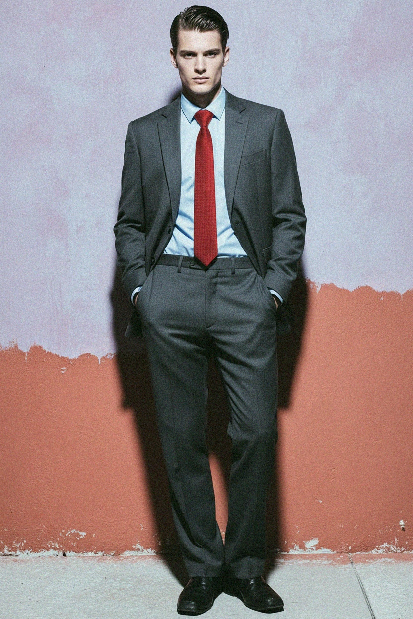 Red Patterned Tie zdjęcie 2