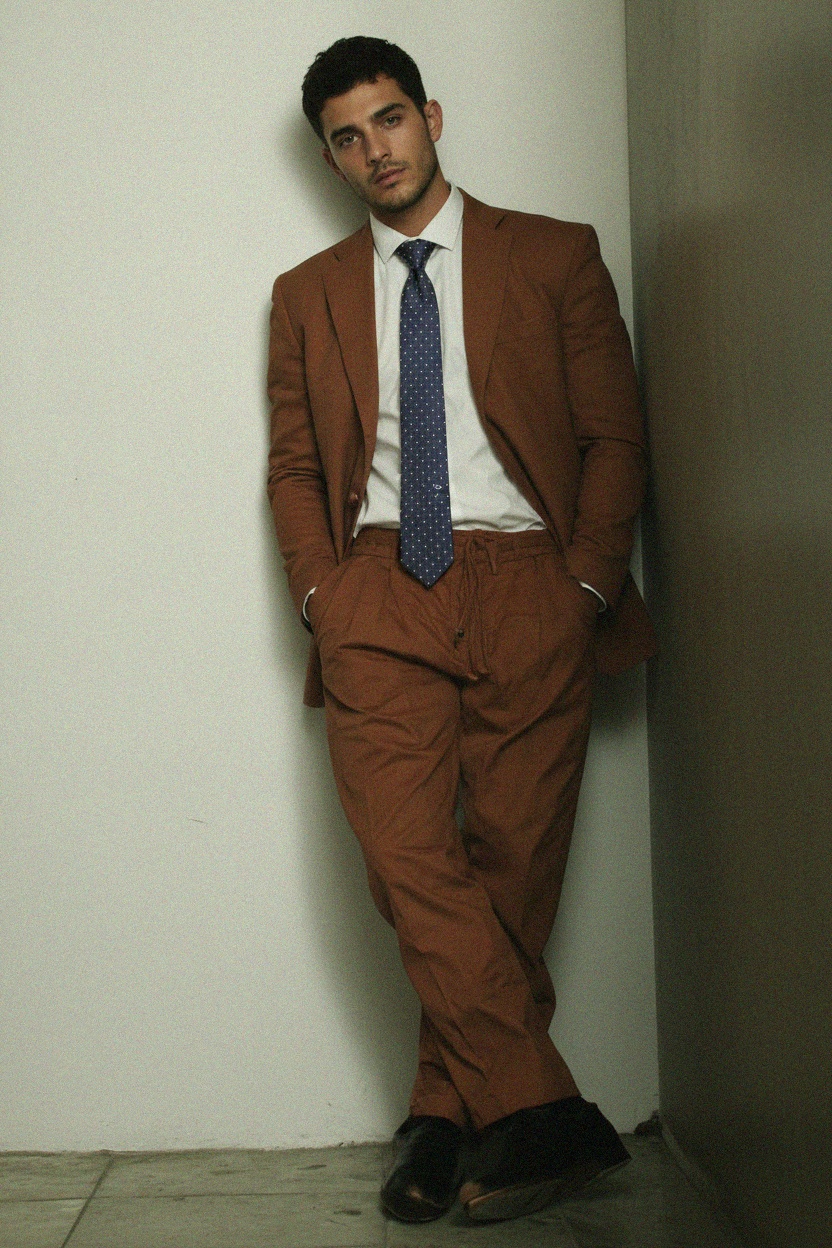 Textured Blue Polka Dot Tie zdjęcie 2