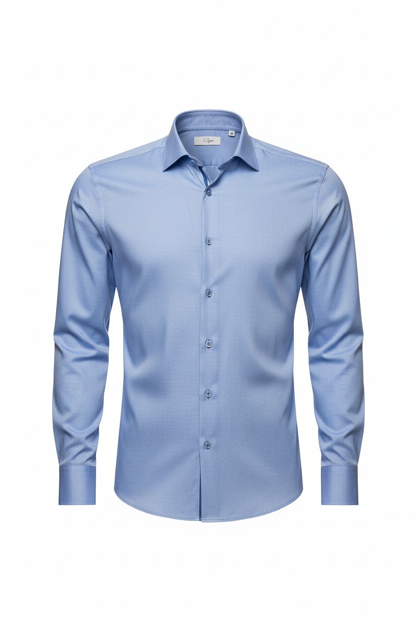 Fitted Blue Dress Shirt zdjęcie 1