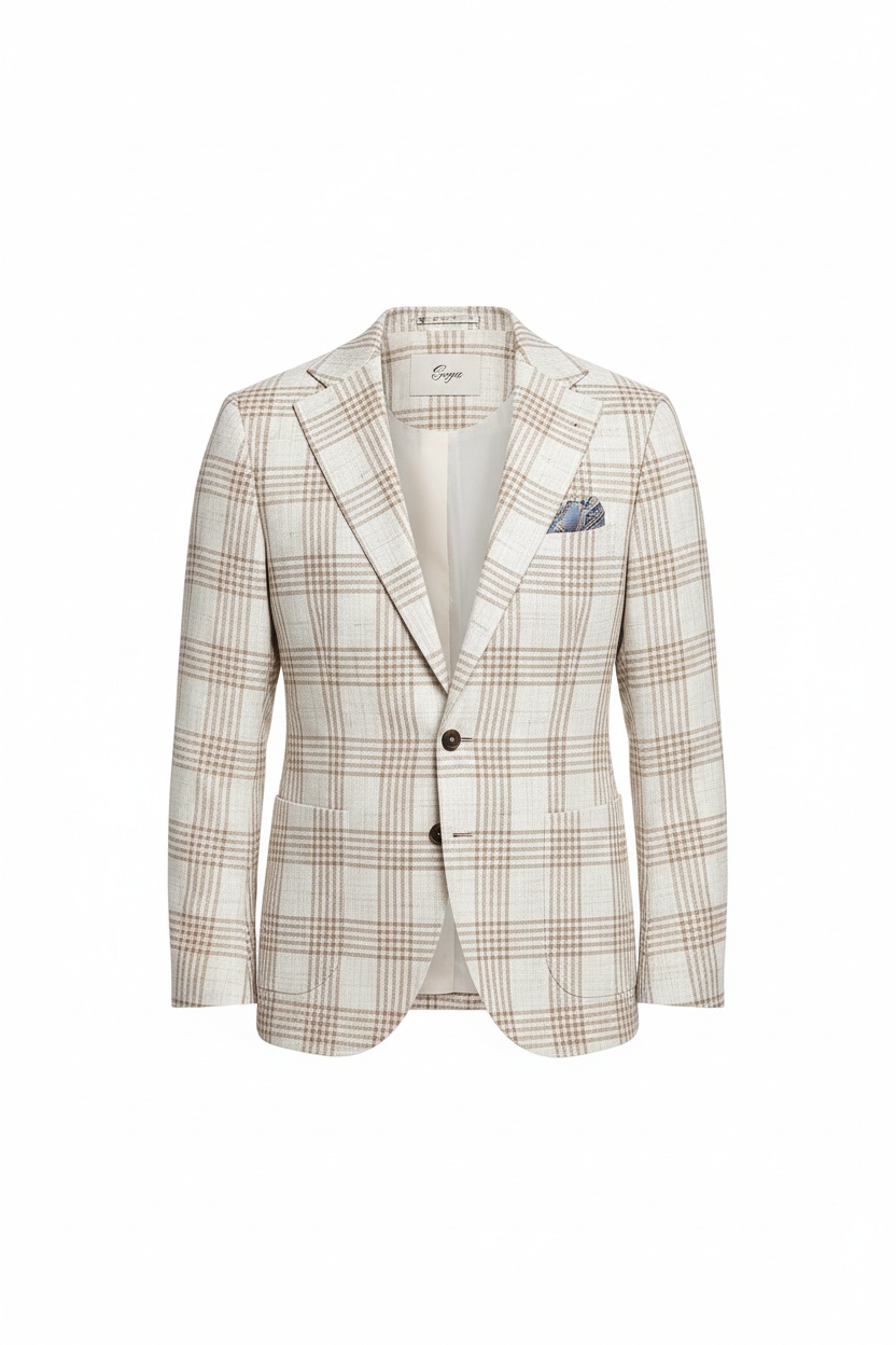 Lightweight Plaid Blazer zdjęcie 1