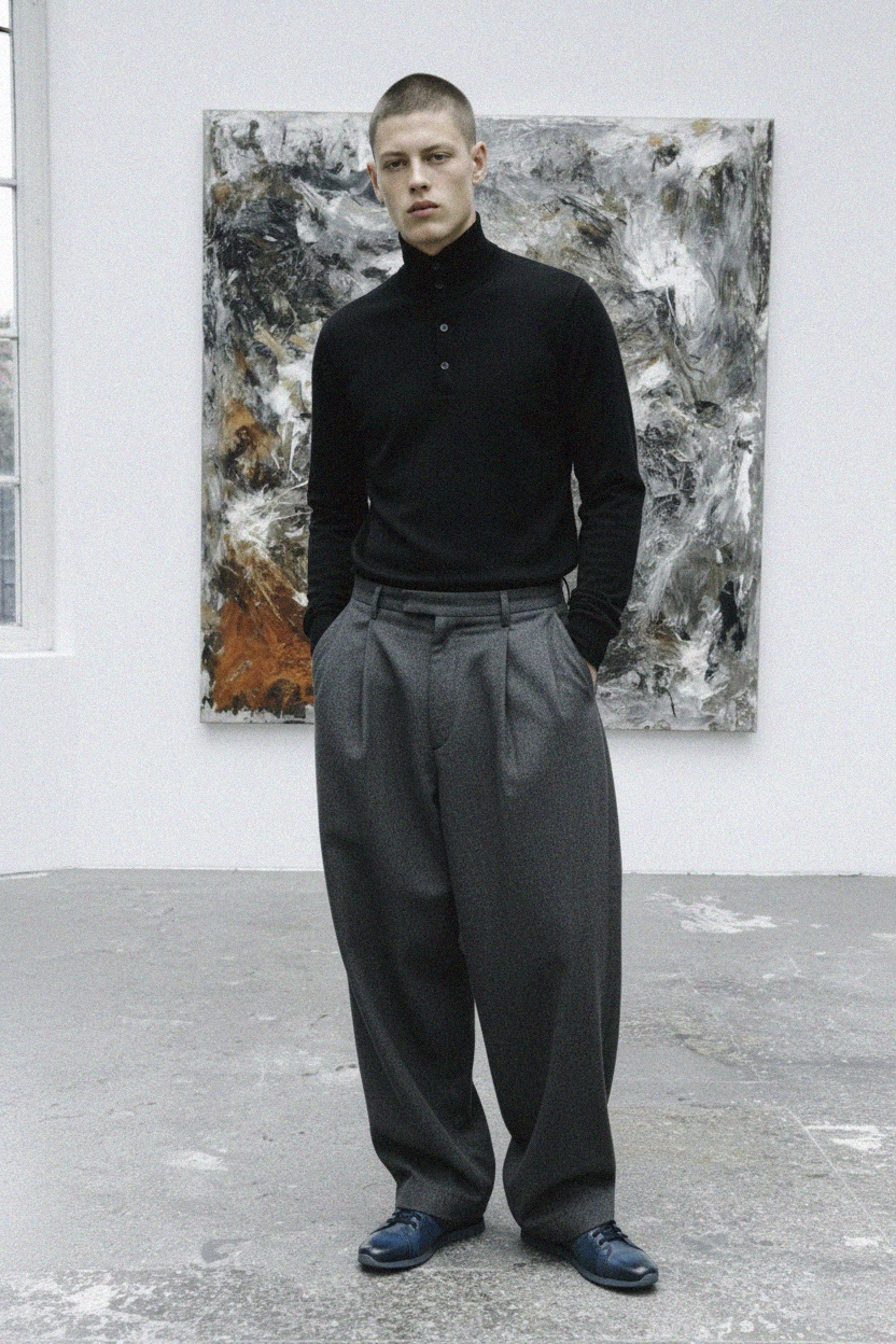 Eleganckie niebieskie skórzane trampki sznurowane zdjęcie 3