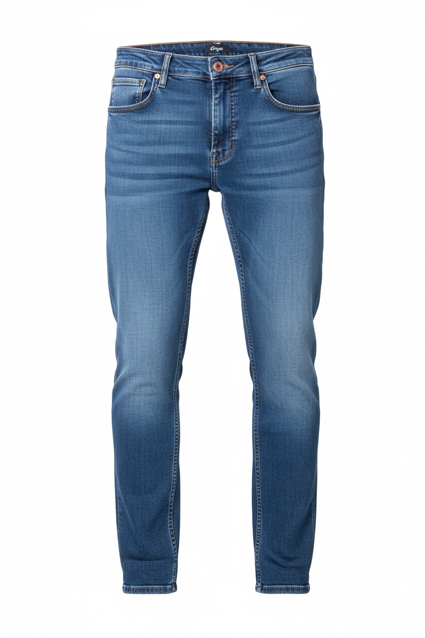 Classic Blue Slim Fit Denim Jeans zdjęcie 1