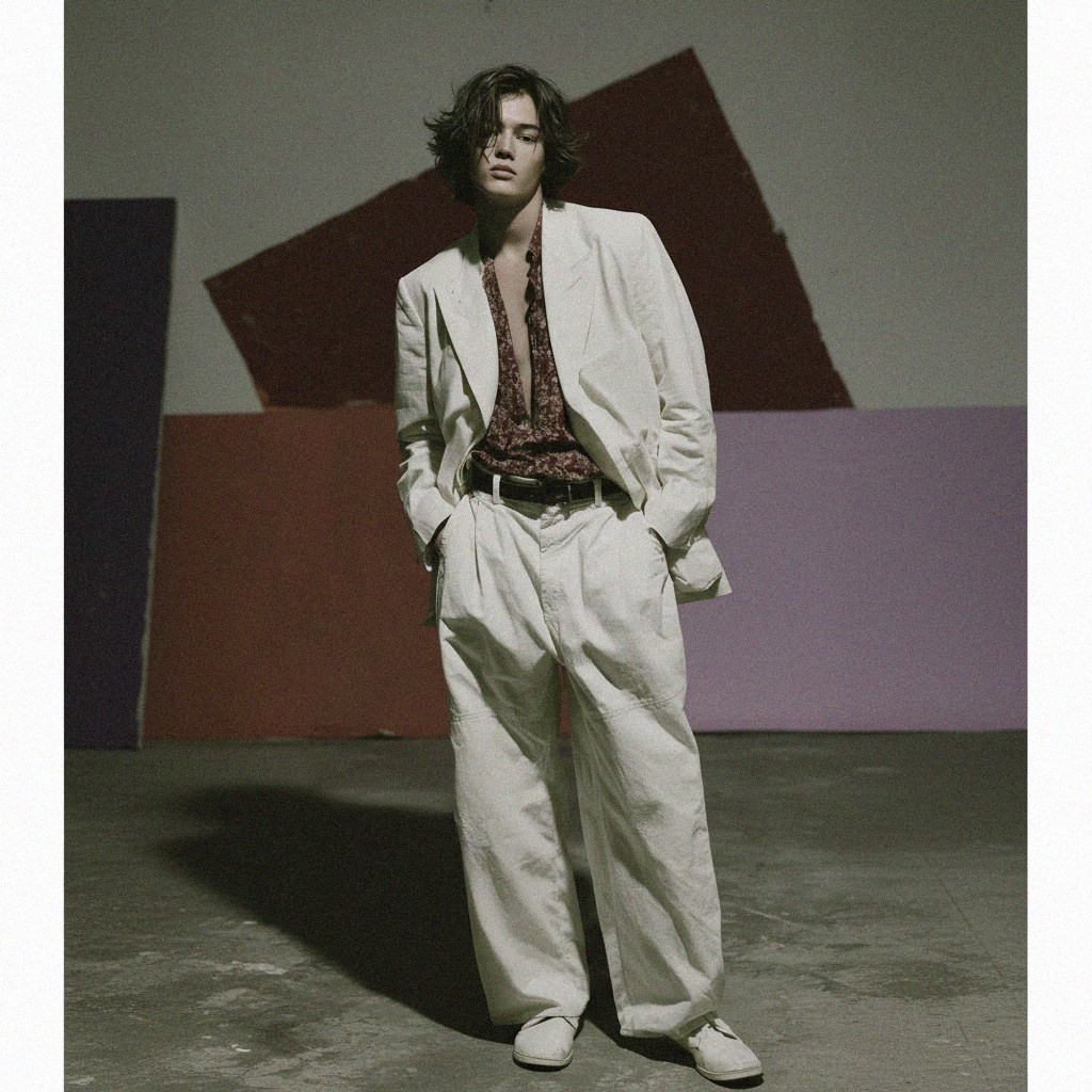 Spodnie chino w beżowym kroju Regular Fit zdjęcie 3