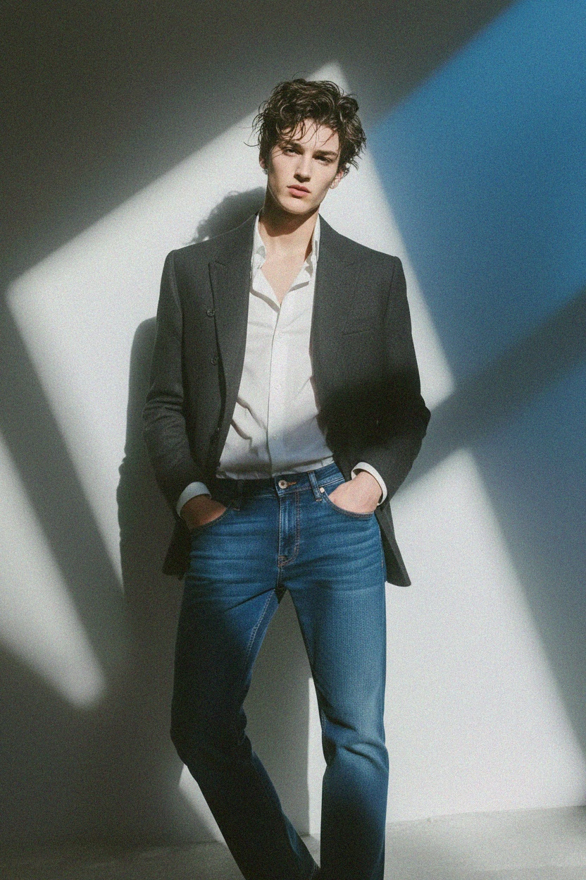 Klasyczne niebieskie dżinsy zdjęcie 3