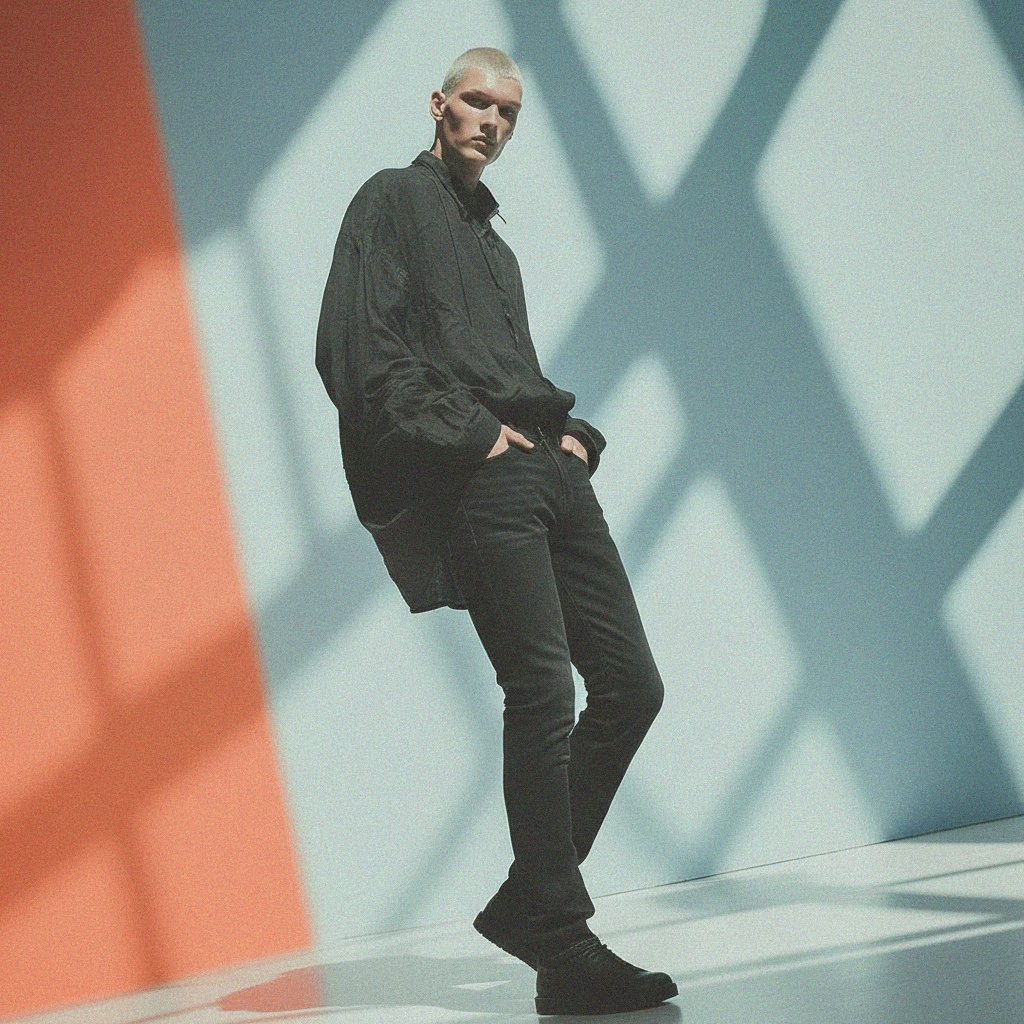 Klasyczne czarne jeansy slim fit zdjęcie 2