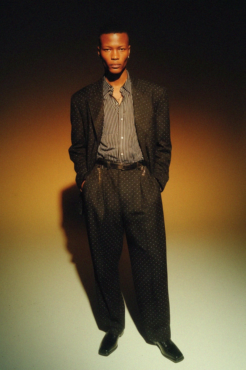 Czarne, teksturowane skórzane derby brogue zdjęcie 2