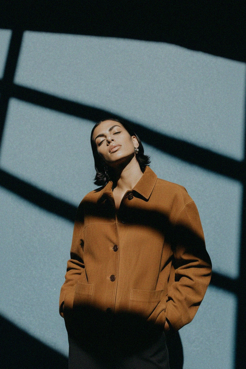 Brązowa zamszowa kurtka z kołnierzykiem i guzikami z przodu zdjęcie 3