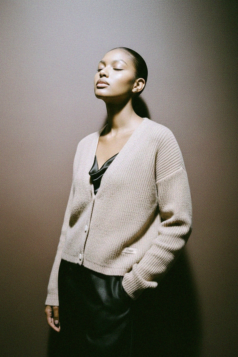 Miękki dzianinowy kardigan zapinany z przodu na guziki zdjęcie 3