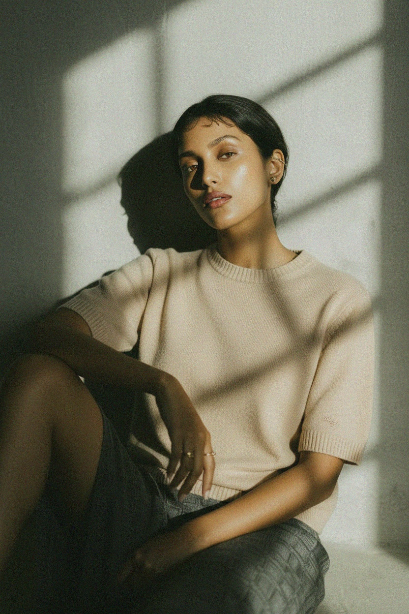 Miękki dzianinowy sweter z krótkim rękawem zdjęcie 3