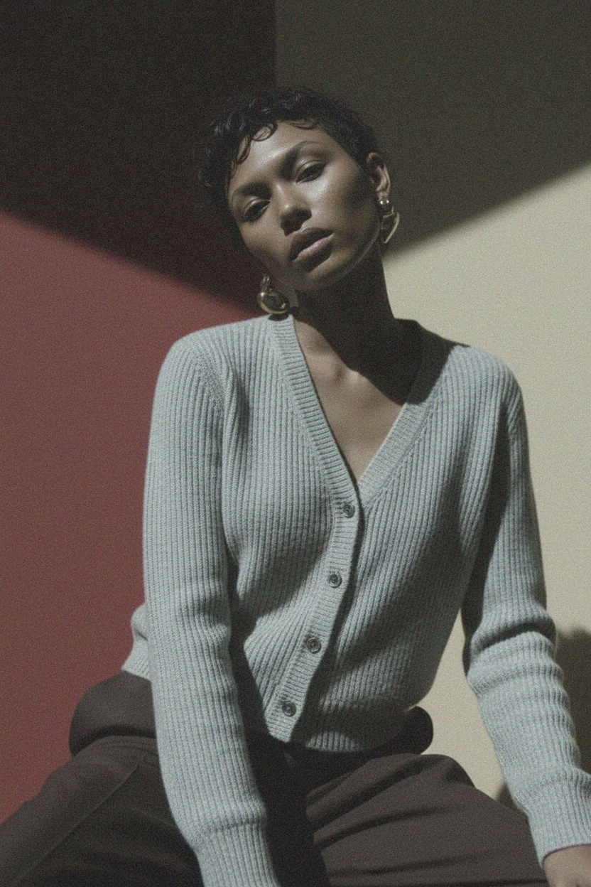 Miękki dzianinowy kardigan zapinany z przodu na guziki zdjęcie 3