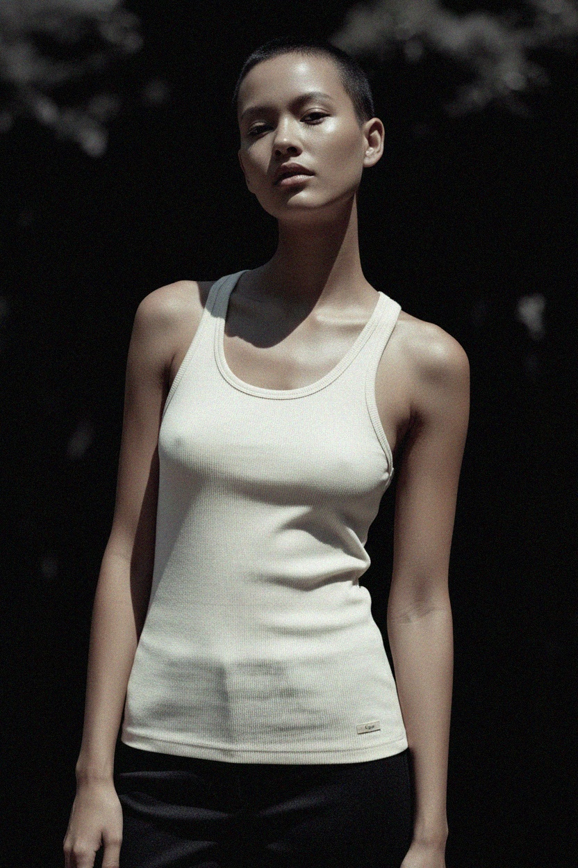 Niezbędny żebrowany top typu racerback zdjęcie 2