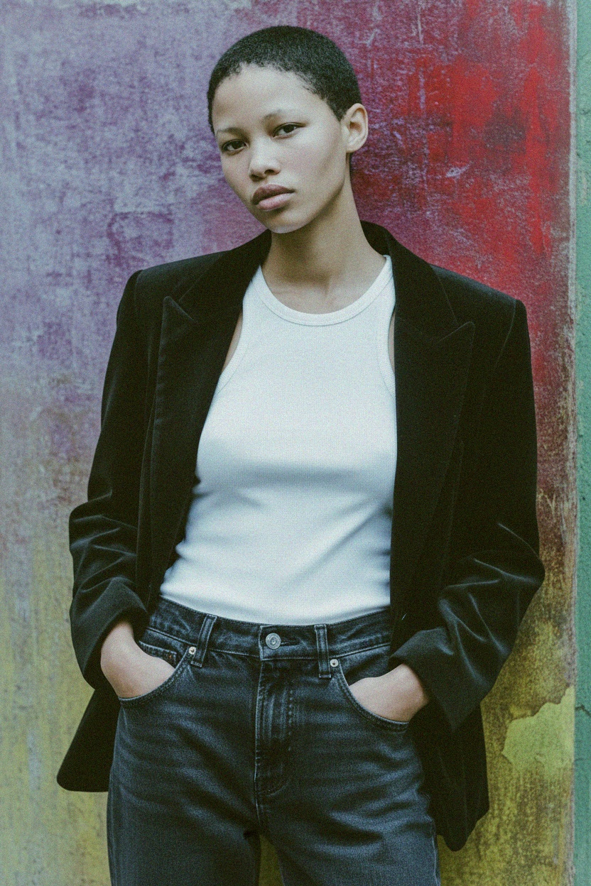 Biały prążkowany top typu racerback zdjęcie 3