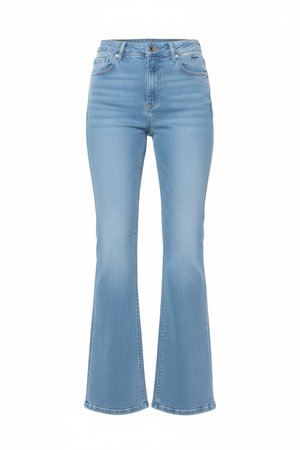 High-Waist Flared Denim Jeans