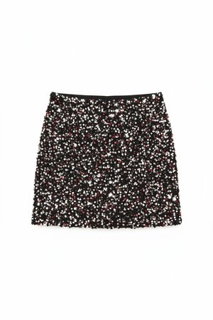 Błyszcząca spódniczka mini z cekinami