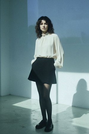 Chic Black Textured Mini Skirt