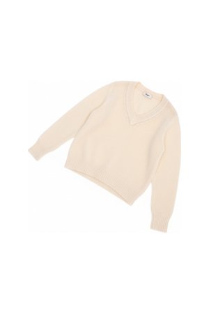 Przytulny sweter z dekoltem w serek i puszystym splotem