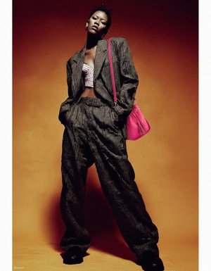 Vibrant Pink Leather Bucket Bag with Tassel Detail