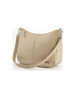 Everyday Beige Leather Shoulder Bag