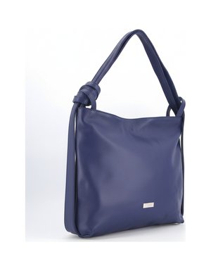 Elegant Blue Leather Shoulder Bag