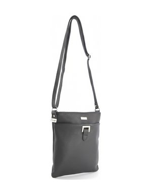 Textured Black Crossbody Bag with Adjustable Strap