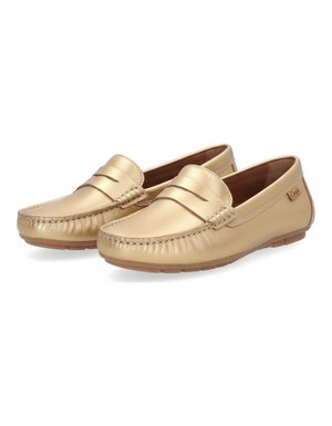 Metallic Gold Loafers