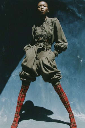 Vibrant Red Plaid Pattern Tights