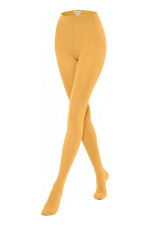 Vibrant Yellow Opaque Full-Length Tights
