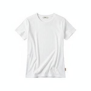 Klasyczny biały T-shirt z okrągłym dekoltem