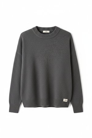 Miękki szary sweter oversize