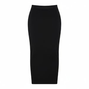 Elegancka, czarna, dopasowana spódnica maxi