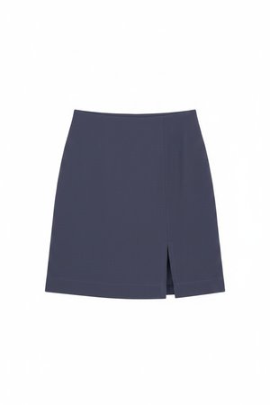 Chic Mini Skirt with Front Slit Detail