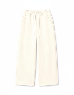 Cropped Wide-Leg Drawstring Lounge Pants