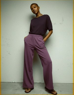 Oversize Purple Wide-Leg Comfort Pants