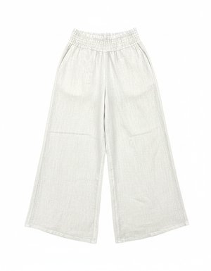 Lightweight Wide-Leg Pants with Elastic Waist