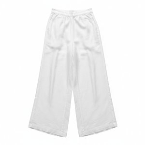 Flowy White Linen Wide-Leg Pants