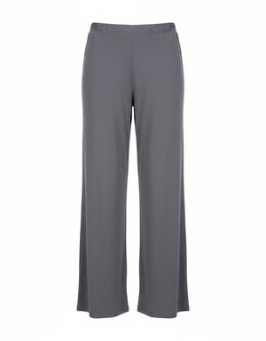 Relaxed Fit Wide-Leg Grey Pants