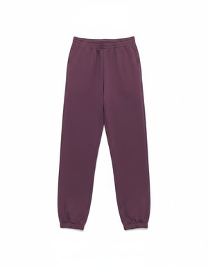 Relaxed Fit Purple Jogger Pants with Cuffed Ankles