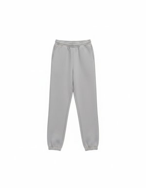 Relaxed Fit Grey Fleece Jogger Pants