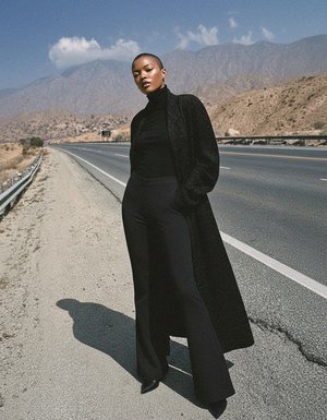 Sleek Black Flared Pants