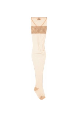 Sheer Thigh High Stockings with Elegant Lace Band