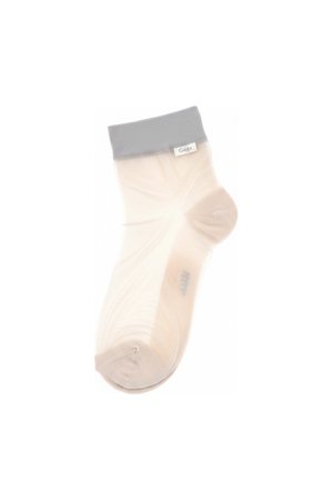 Sheer Ankle Hosiery with Grey Band
