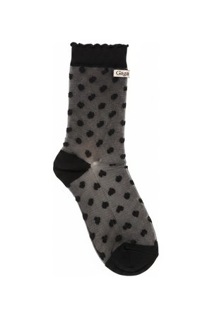 Sheer Heart Pattern Ankle Socks