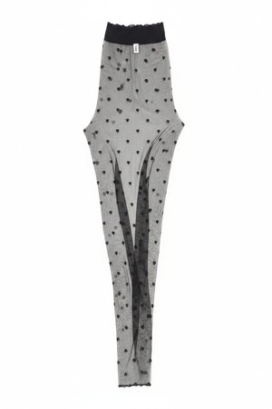 Chic Black Sheer Heart Tights