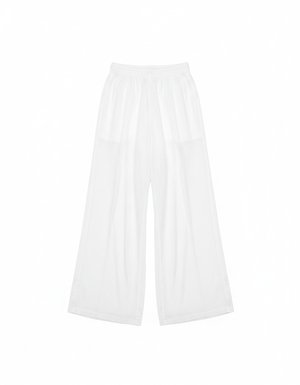 Flowy White Wide Leg Pants