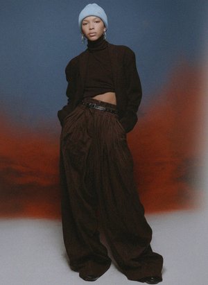 Soft Ribbed Knit Beanie in Light Blue