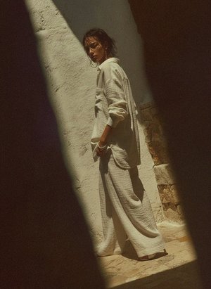 Chic Relaxed Fit Two-Piece Shirt and Pant Set